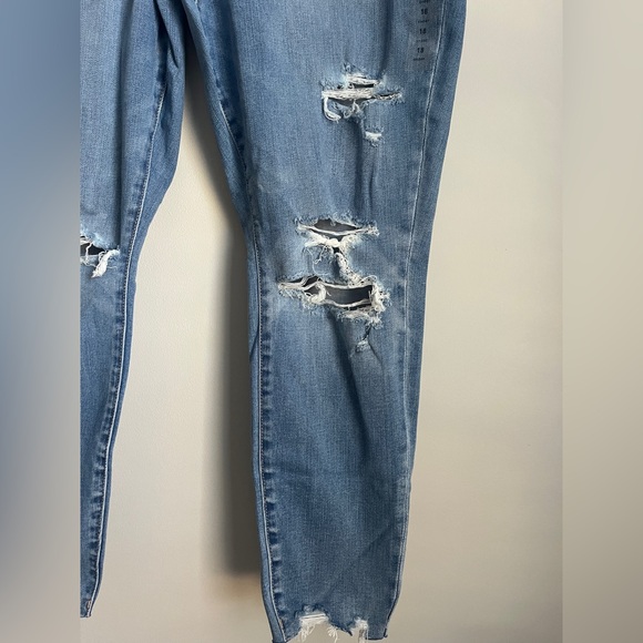 New American Eagle Next Level Stretch Women’s Blue Distress Skinny Jeans 18S 34W - Picture 5 of 9